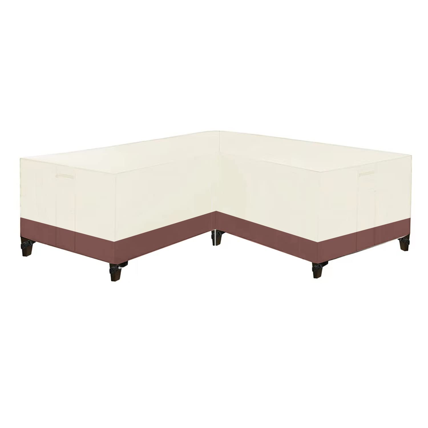 Housse de protection pour salon de jardin d'angle sur votre terrasse en automne