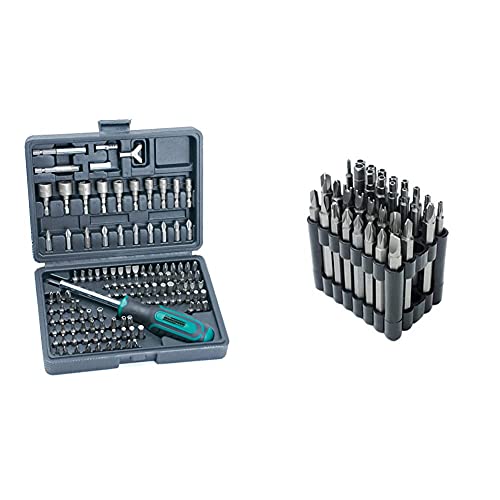 Mannesmann 29896 Coffret de vissage 122 pièces (Import Allemagne) & 29732 Jeu d'embouts 32 pièces (Import Allemagne)