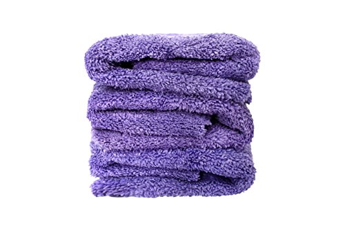 Maxshine 16”x24” Universal 3-Pack Purple Microfiber Towel (500GSM) Ultimate Zero Crazy Edgeless - Double-Sided, Plush Microfiber Drying Towels for Cars, Detailing - Professional Car Care