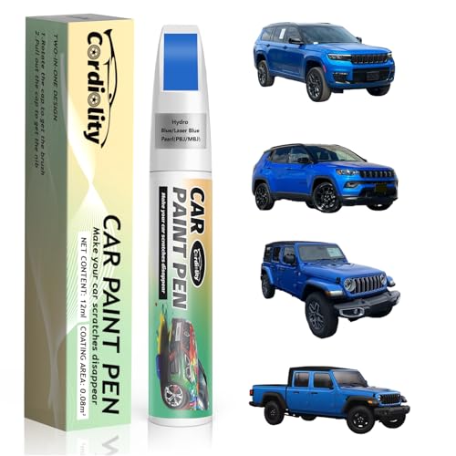 Image of Car Touch Up Paint Hydro Blue /Laser Blue Pearl(PBJ /MBJ) for Jeep, Color Accurate Car Scratch Repair Remover Pen Fix Auto Paint Chips and Nicks