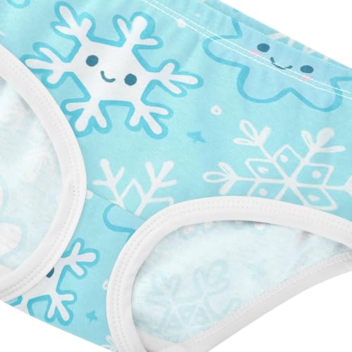 Snowflakes Girls' Moisture-Wicking Panties Briefs Underwear for Kids in Sizes 2T,3T, 4T, 5T, 6Y and 8Y4