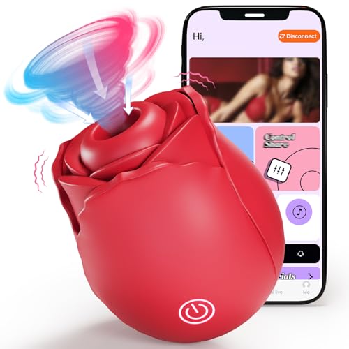 Sucking Vibrator Rose Sex Toy，App Control Rose Toy Clitoral Vibra...