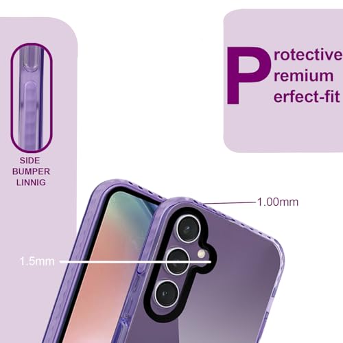 Image of A rtistque Ultra Stylish Back Cover Case for Samsung Galaxy S23 FE 5G | Premium Shockproof TPU | Protective Design | Samsung S23 FE Bumper Back Cover - Purple