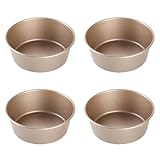 Mantouxixi Hamburger-Brötchenform, 10,2 cm, antihaftbeschichtet, Mini-Kuchenformen zum Backen, Karbonstahl, wiederverwendbar, kleine Luftfritteuse, Kuchen-Backform, Backformen für Hamburger, Kugelhopf