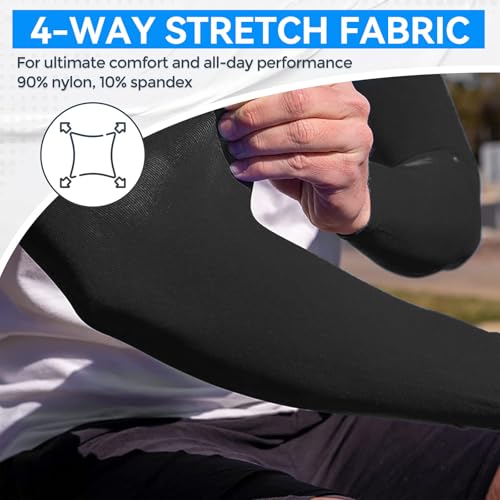 Image of Luminex Commerce Cooling Arm Sleeves for Men & Women, UV Sun Protection Hand Sleeves, Cricket, Motorcycle, Golf