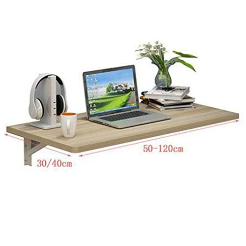 Table pliante murale bois et support métal design minimaliste