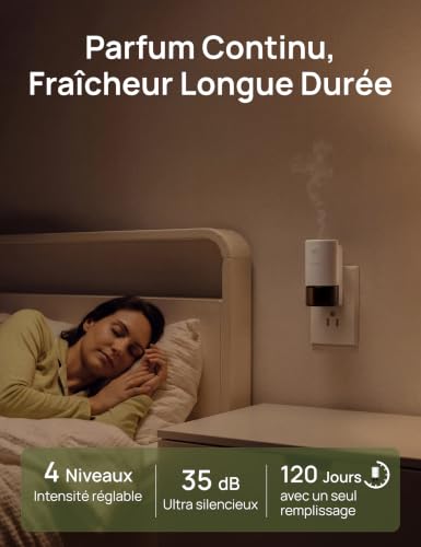 Diffuseur huiles essentielles sans eau pour éliminer les odeurs maison 100m2