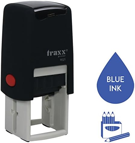 Traxx 9021 Loyalty Card Self Inking Rubber Stamp Business Cafe Coffee Shop *A Black Coffee Bean Design*
