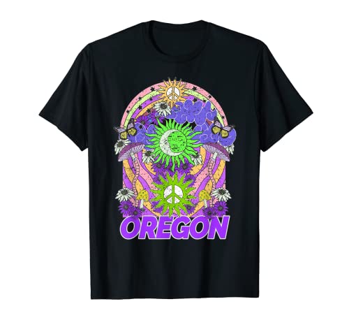 Oregon Retro Vintage Mountains & Outdoors Wilderness State T-Shirt