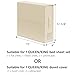 SheetCube Bed Sheet Organizers and Storage 4 Pack, Foldable Linen Closet Organizer with Window and Label, Bedding Folder Storage Box Container for Blanket, Duvet Cover Set, Bed Sheet Set - Beige
