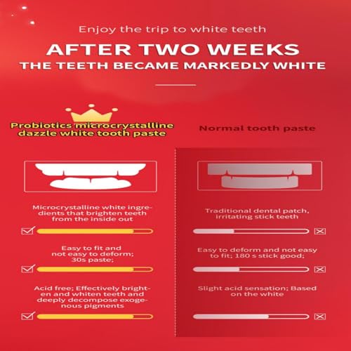 Image of (2 Boxes) 14-Day Sensitive Teeth Whitening Strips with Probiotics, Butterfly Fit Design for 360Teeth Coverage | Includes Portable Oral Care Kit (Floss + Mirror) Gentle, Fresh Breath and Whiter Smile