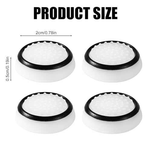 Image of 4pcs Thumb Grips, Full Protection Anti-Slip Anti-Scratch Anti-Fingerprint Protective Cover Thumb Joystick Cap Compatible with Xbox Series X /S Xbox One Switch Pro Controller(White)