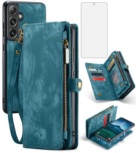 Coque Samsung S24 FE portefeuille magnétique et protection verre