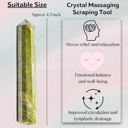 Image of Vesuvianite Crystal Wand - Pointed Crystal Wand for Energy Healing, Chakra Balancing, Meditation and Home Decor - Crystals and Healing Stones for Gift