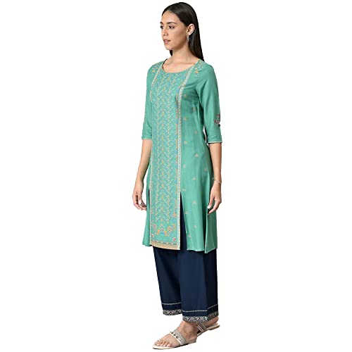 Image of W for Woman Women's Viscose Straight Fit Straight Kurta