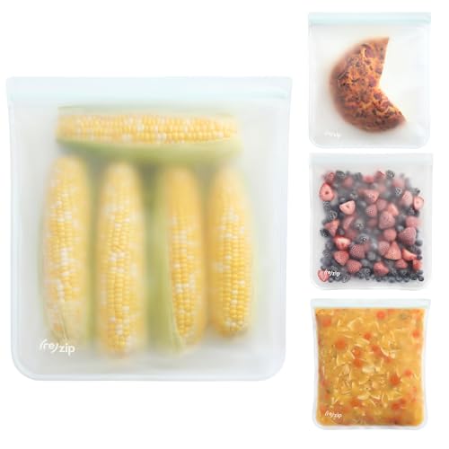 (re) zip Gallon Reusable Storage Bags, BPA-Free, Leakproof...