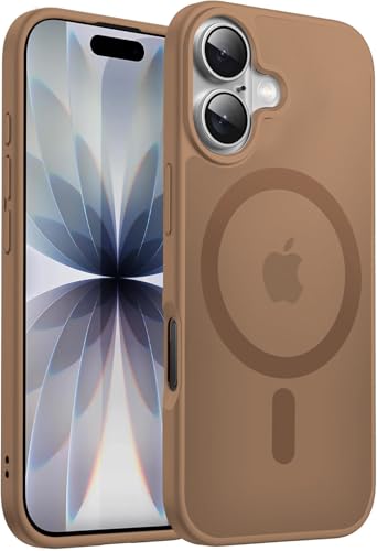 Image of Elzzi Magnetic for iPhone 17 Case, [Full Camera Protection] [Compatible with Magsafe] [Translucent Matte] Shockproof Protective Phone Case for Men & Women - Desert