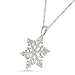 DGOLD Sterling Silver Round Diamond in Snowflake Fashion Pendant (0.030 cttw)