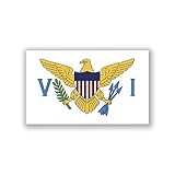 2-Pack Virgin Islands United States Flag Decal Sticker | 5-Inches by 3-Inches | Premium Quality Vinyl | PD569