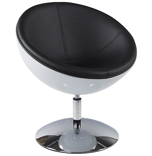  – Sessel Design Kugel 'SPHERA Smartwatch' drehbar 360 ° weiß/schwarz