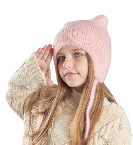 YAMEE Wintermütze Kinder Ohrenschutz Warme,Strickmütze für...