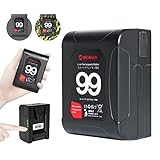 🔋【Núcleos de batería fiables, mejor experiencia】La batería V-Mount Moman Power99 inbuilt con 8 unidades de núcleo de batería, generando la eficiencia de la batería más del 97% y el ciclo de recarga más de 600 veces.