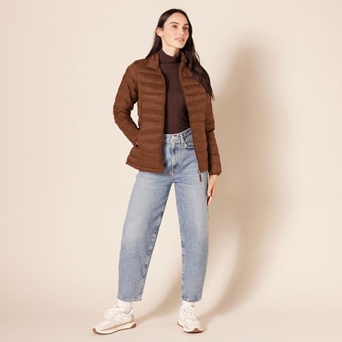 Image of Amazon Essentials Women's Lightweight Long-Sleeve Water-Resistant Packable Puffer Jacket (Available in Plus Size)