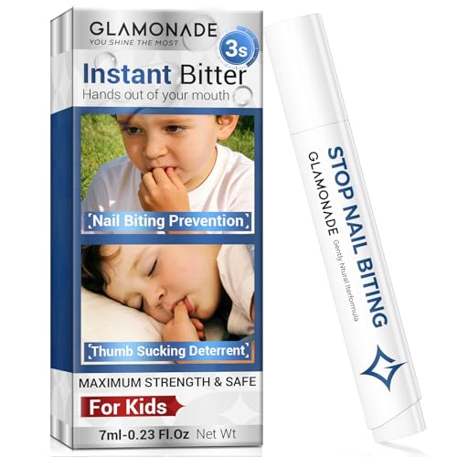Image of Glamonade Nail Biting Prevention for Kids: Thumb Sucking Deterrent Instant Bitter Taste Habit Correction Formula Nail Repair for Damaged Nails Care Safe Effective & Non-Toxic Invisible Matte Finish