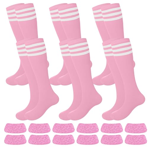 Image of Panitay 2 /12 /16 /24 Pairs Softball Soccer Socks Glitter Eye Black Stickers Team Spirit Accessories for Youth Women Sport Wear