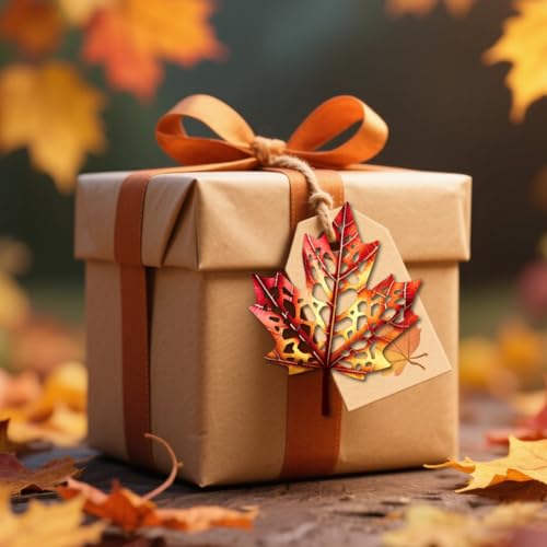 MAYJOYDIY Herbstlichem Ahornblatt Metall Stanzformen Bergwald Landschaft Stanzformen Herbstlaub Scrapbooking Prägeschablonen Für DIY Scrapbooking Basteln Kartenherstellung Album Geschenk Dekor