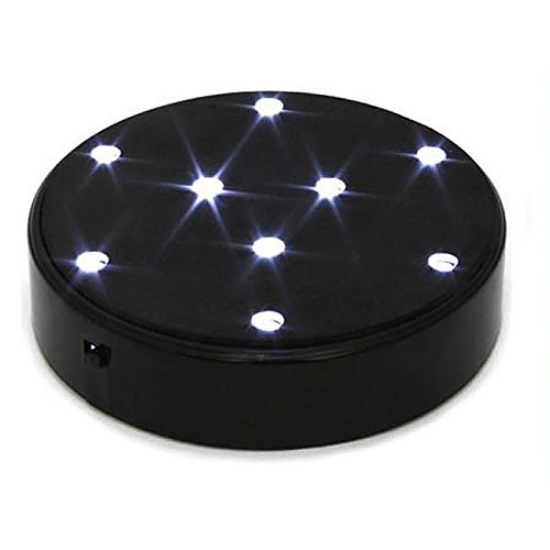 KITOSUN Lampe de vase ronde à LED de 10,2 cm avec 9 LED super lumineuses pour centre de table, éclairage de vase, décoration, fonctionne avec 3 piles AA et...
