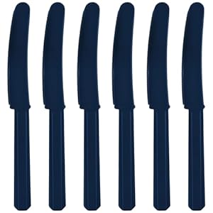 Amscan True Navy Kunststoffmesser 20 Stück