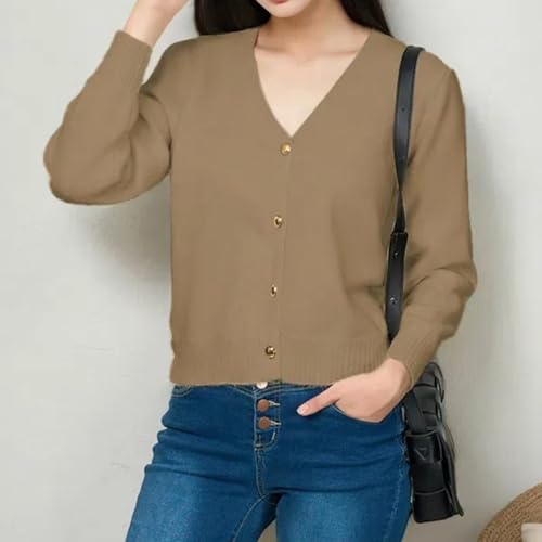 Fluffy Cardigan Sweater for Women Button Down Knit Cardigan3