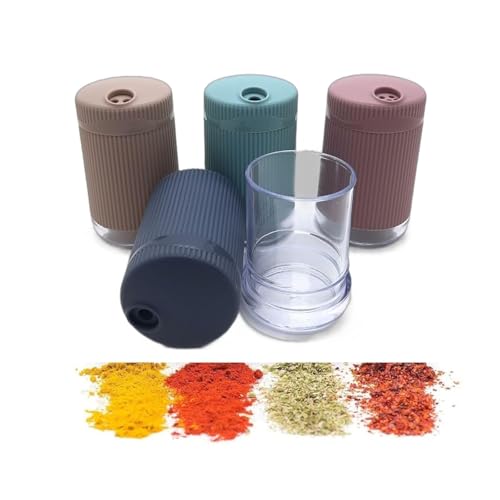 Image of CSM Salt & Pepper Jar (Sprinkler-4) Shaker Spice Holder Condiment Set, Set of 4, Multicolour