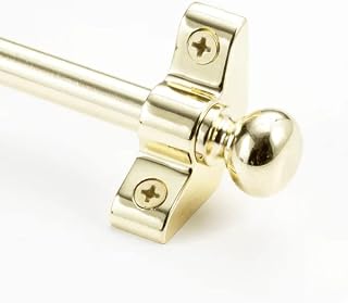 Zoroufy Inspiration Stair Rod Collection | 3/8" Tubular Rod with Round Finials (28.5", Polished Brass)
