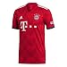 adidas FC Bayern Munich 2018/19 Short Sleeve Home Jersey - Adult - FCB True Red/Strong Red F11/White - Medium