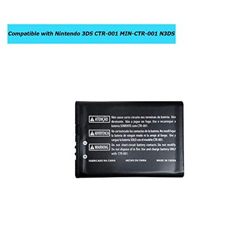 Image of CTR-003 Replacement Battery Compatible with Nintendo 3DS CTR-001 MIN-CTR-001 N3DS with Toolkit