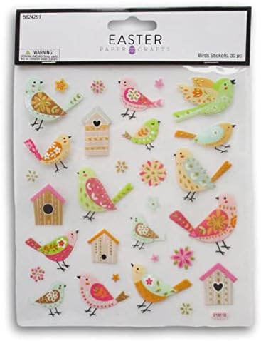 Birds and Birdhouses Glitter Stickers for Journaling, Scrapbooking, Cardmaking, Arts & Crafts - 30 Pieces image 2
