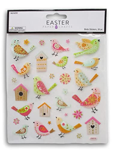 Birds and Birdhouses Glitter Stickers for Journaling, Scrapbooking, Cardmaking, Arts