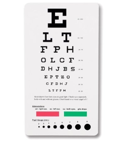 Cosmid SNELLEN Pocket Eye Chart - Eye Test