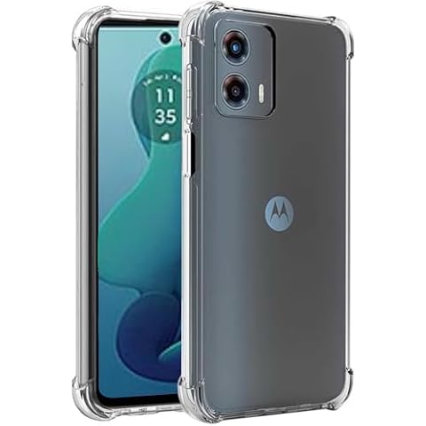 Folmeikat Motorola Moto G 5G 2024 Case, Shock-Absorption Flexible Clear TPU Rubber Protective Cell Phone Cover for Moto G 2024 Case 6.6" Clear Cover