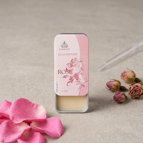 Image of Unisex Rose Solid Perfume Solid Perfume 12GM - Skin Friendly Pocket Size - Luxury Solid Perfume for Men & Women - Long Lasting Scent - Ideal for Travel & Daily Use