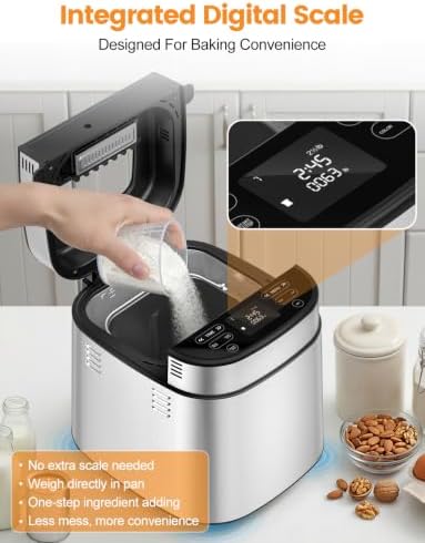 LCKSMAL 2026 Upgraded 2.5LB Bread Maker with Built-in Electronic Scale thumbnail 5