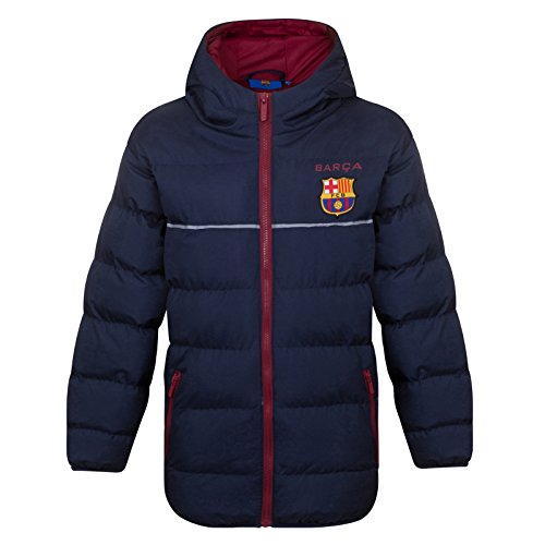 FC Barcelona - Plumífero acolchado oficial con capucha - Para niño -...