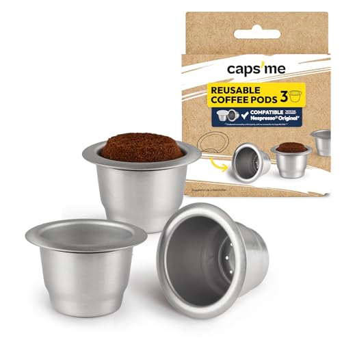 CAPSME - Confezione da 3 Capsule Riutilizzabili Ricaricabili Compatibili con
