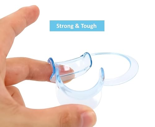 Impressive Smile Dental Cheek Retractor Mouth Opener for Teeth Whitening Clear Blue C-Shape (Size S, M, L Pack of 3)