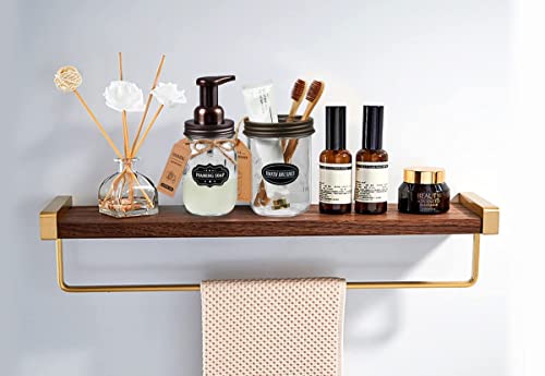 Mason Jar Toothbrush Holder -Bronze - With 16 Ounce Mason Jar,Premium Rustproof 304 Stainless Steel Lid And Chalkboard Labels - Rustic Farmhouse Decor Black Bathroom Accessories #TOP6