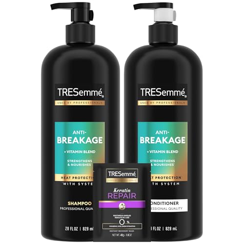 TRESemmé Shampoo & Conditioner, Anti-Breakage + Keratin Mask – Strengthening Products for Dry, Damaged Hair