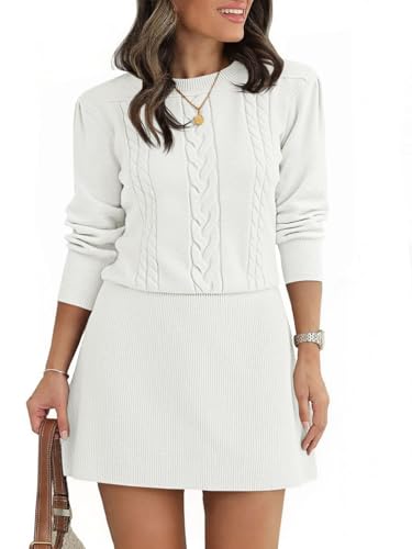 Saodimallsu Womens Fit and Flare Mini Sweater...