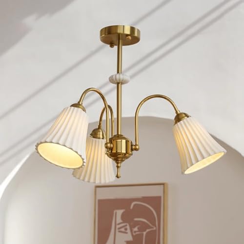 Chandelier de verre de lait du milieu du siècle pour table à manger nordique